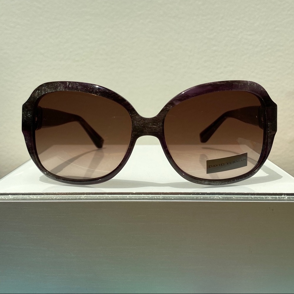 David Yurman DY046 Purple Silver Round Sunglasses